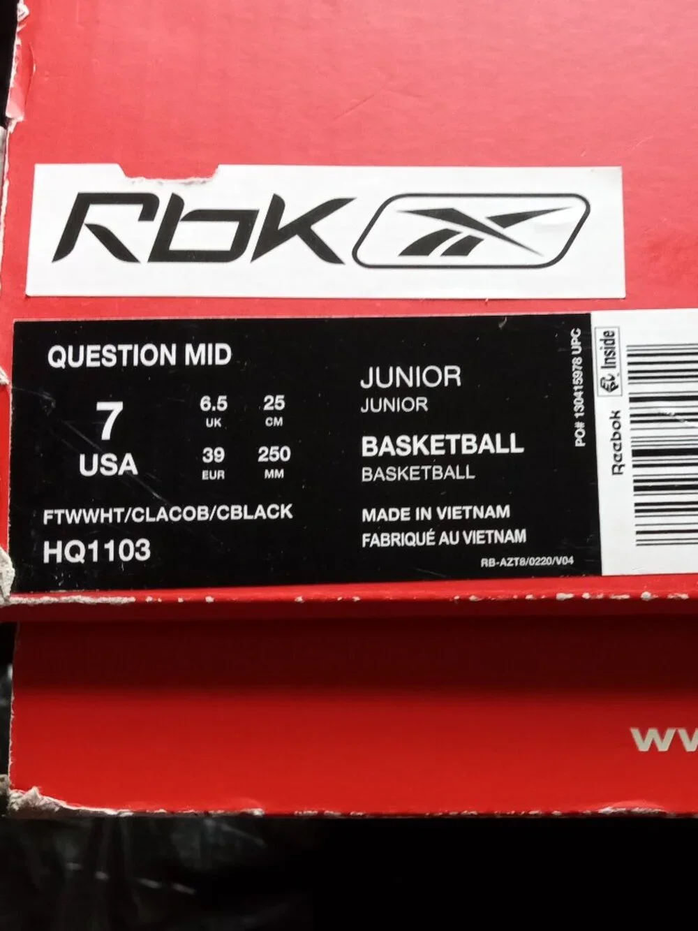 (NWB) Panini x Question Mid Big Kid 'Tiger Prizm' GS 7Y